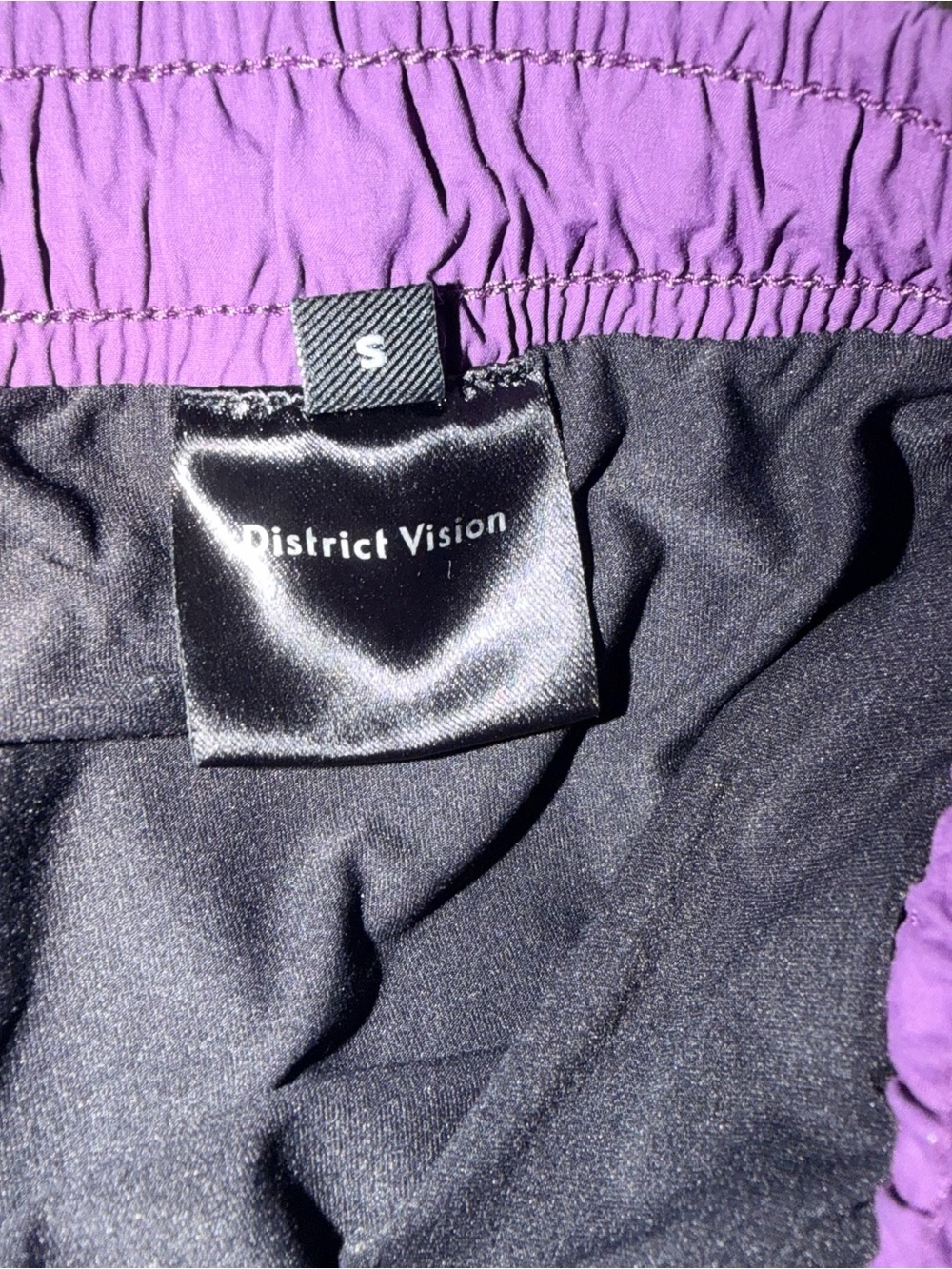 District Vision Nightshade Purple Lightweight Zippered Running Shorts small - Picture 2 of 16
